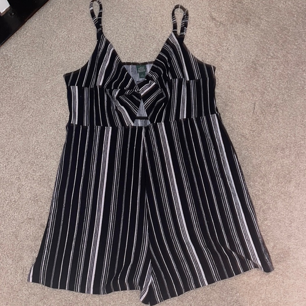 Black and white striped romper from Target, size M
